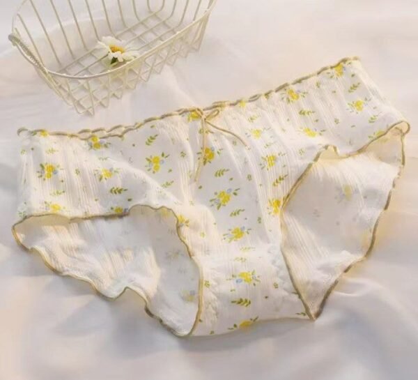 Cotton Panties Women's Underwear Panty Fashion Floral Comfort Briefs Mid Waist Seamless Underpants Female Lingerie Ropa De Mujer - Image 5