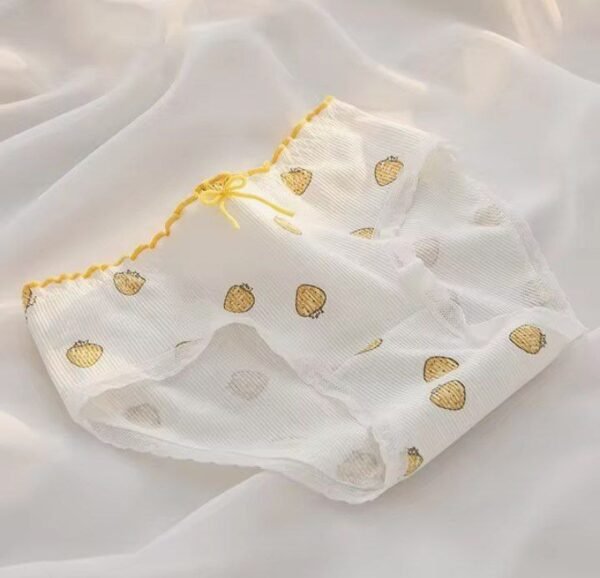 2023 New Women's Cotton Underwear Girl's Cute Flower Briefs Mid Waist Seamless Underpants Sexy Lace Panties Female Lingerie M-XL - Image 3