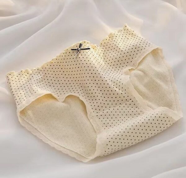 2023 New Women's Cotton Underwear Girl's Cute Flower Briefs Mid Waist Seamless Underpants Sexy Lace Panties Female Lingerie M-XL - Image 4