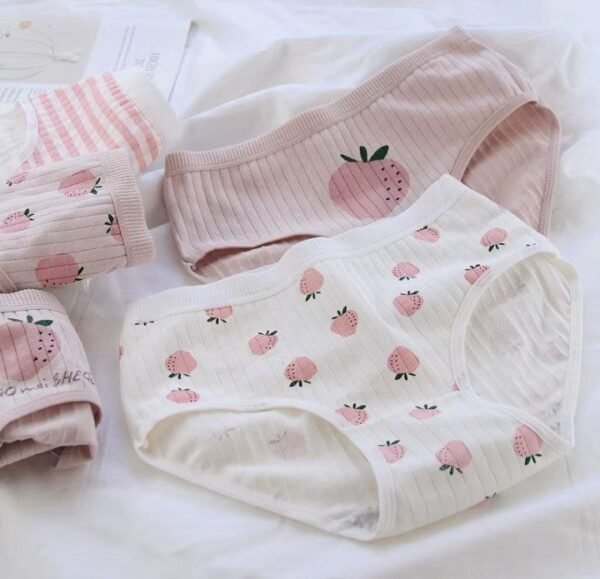 Cotton Printed Briefs Breathable Cotton Underwear Women Panties Sexy Close Fitting Panties Mid-waist Women's Underwear M-XL