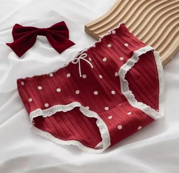 Cotton Panties Female Underpants Fashion Bow Breathable Panties Mid Waist Lovely Girl Lingerie Panties Lenceria Underwear M-XL