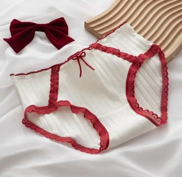 Cotton Panties Female Underpants Fashion Bow Breathable Panties Mid Waist Lovely Girl Lingerie Panties Lenceria Underwear M-XL - Image 2
